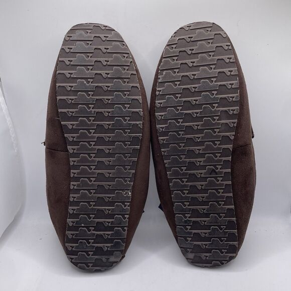 Vineyard Vines Loafer Slippers Men’s Size 10 Brown Fuzzy Comfort Pajama Sleep - Picture 6 of 6